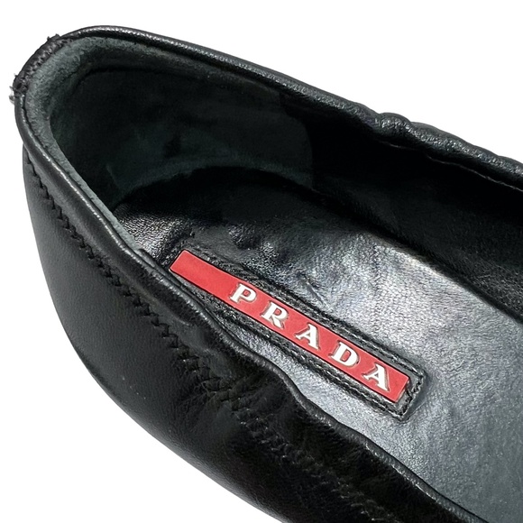 PRADA BLACK NAPPA SPORT B CALZATURE DONNA ELASTIC TOP CONE HEEL ROUND TOE PUMPS - Picture 14 of 15